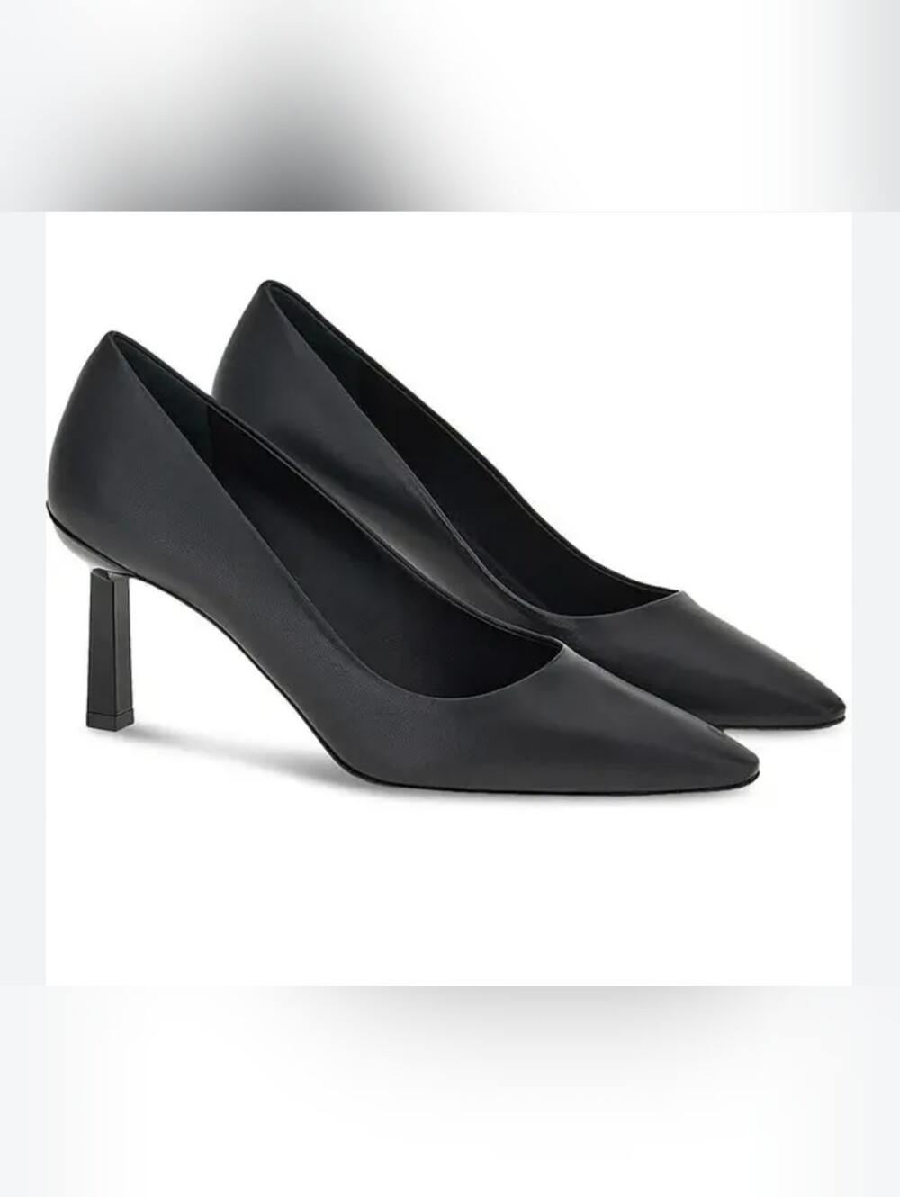 Salvatore Ferragamo Justina Black Leather Pumps Size 9.5 C NIB